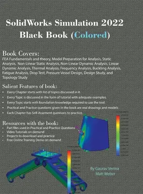 SolidWorks Simulation 2022 Libro negro (en color) - SolidWorks Simulation 2022 Black Book (Colored)