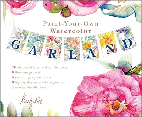 Guirnalda de acuarela para pintar: Ilustraciones de Kristy Rice - Paint-Your-Own Watercolor Garland: Illustrations by Kristy Rice