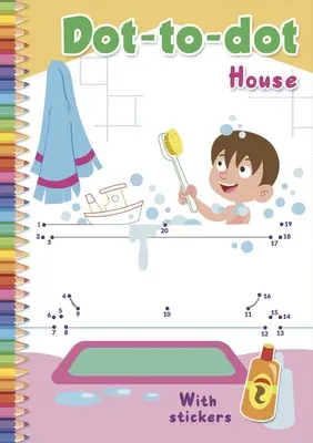 Casa de puntos: Con pegatinas - Dot-To-Dot House: With Stickers