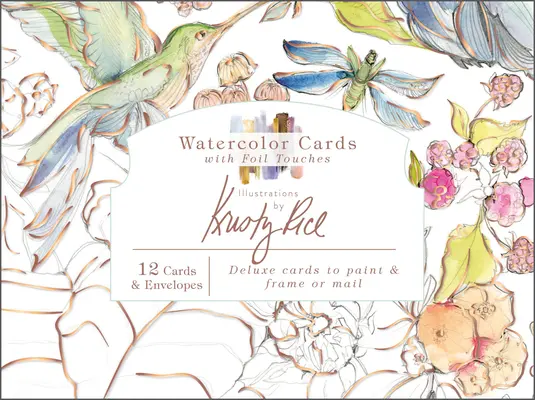 Tarjetas de acuarela con toques de lámina: Ilustraciones de Kristy Rice - Watercolor Cards with Foil Touches: Illustrations by Kristy Rice