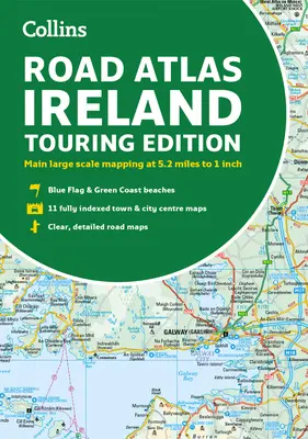 Atlas de carreteras de Irlanda: Touring Edition A4 Rústica - Road Atlas Ireland: Touring Edition A4 Paperback