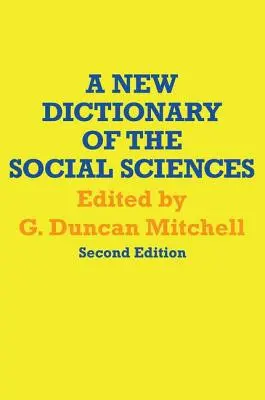 Un nuevo diccionario de ciencias sociales - A New Dictionary of the Social Sciences