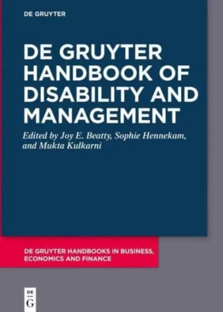 Manual de Discapacidad y Gestión de Gruyter - de Gruyter Handbook of Disability and Management