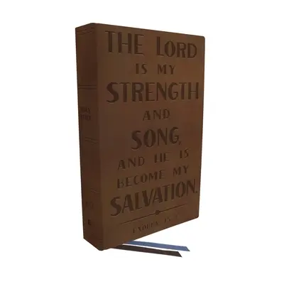 Kjv, Biblia de consulta de tamaño personal, colección de cubiertas con arte de versículos, cuero auténtico, marrón, letra roja, impresión cómoda: Santa Biblia, Versión Reina Valera - Kjv, Personal Size Reference Bible, Verse Art Cover Collection, Genuine Leather, Brown, Red Letter, Comfort Print: Holy Bible, King James Version