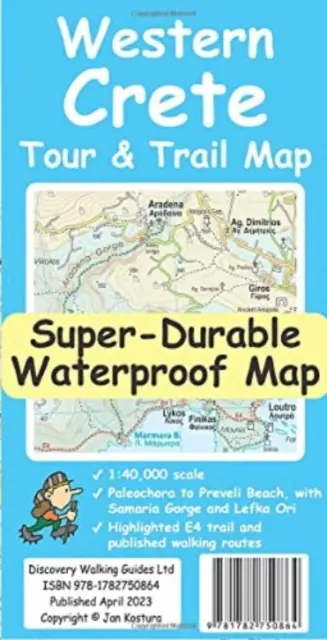 Creta occidental Tour & Trail Super-Durable Map - Western Crete Tour & Trail Super-Durable Map