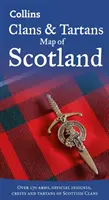 Collins Scotland Clans and Tartans Map - Más de 170 Armas, Insignias Oficiales, Crestas y Tartanes de Clanes Escoceses - Collins Scotland Clans and Tartans Map - Over 170 Arms, Official Insignia, Crests and Tartans of Scottish Clans