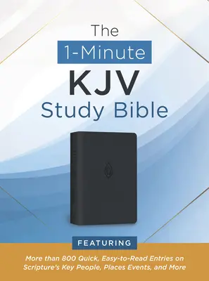 La Biblia de Estudio RVR 1-Minuto (Azul Peltre): Con más de 800 entradas rápidas y fáciles de leer sobre personas, lugares, acontecimientos y mucho más. - The 1-Minute KJV Study Bible (Pewter Blue): Featuring More Than 800 Quick, Easy-To-Read Entries on Scripture's Key People, Places, Events, and More