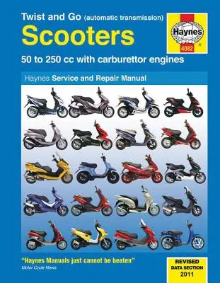 Manual de servicio y reparación de scooters Twist And Go (transmisión automática) - Motores de 50 a 250 cc con carburador - Twist And Go (Automatic Transmission) Scooters Service And Repair Manual - 50 to 250 cc with carburettor engines