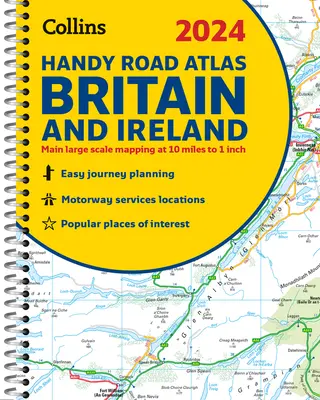 2024 Collins Handy Road Atlas Gran Bretaña e Irlanda: A5 Espiral - 2024 Collins Handy Road Atlas Britain and Ireland: A5 Spiral