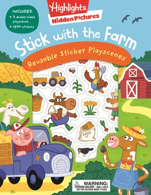 Pégate a la granja Imágenes ocultas Escenas de juego con pegatinas reutilizables - Stick with the Farm Hidden Pictures Reusable Sticker Playscenes