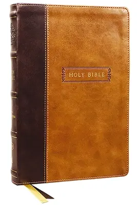 Kjv, Biblia de referencia con columna central y apócrifos, cuero suave, marrón, 73.000 referencias cruzadas, letra roja, índice de pulgares, cómoda impresión: King James V - Kjv, Center-Column Reference Bible with Apocrypha, Leathersoft, Brown, 73,000 Cross-References, Red Letter, Thumb Indexed, Comfort Print: King James V