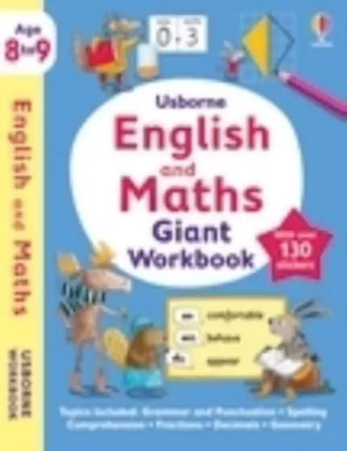 Cuaderno Gigante de Inglés y Matemáticas Usborne 8-9 - Usborne English and Maths Giant Workbook 8-9