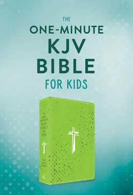 La Biblia RVR de un minuto para niños [Cruz verde neón]. - The One-Minute KJV Bible for Kids [Neon Green Cross]