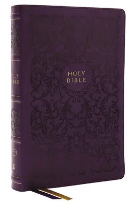 Santa Biblia RVR, Biblia de consulta con columna central, piel suave, púrpura, 73.000+ referencias cruzadas, letra roja, índice de pulgares, impresión cómoda: King James Ver - KJV Holy Bible, Center-Column Reference Bible, Leathersoft, Purple, 73,000+ Cross References, Red Letter, Thumb Indexed, Comfort Print: King James Ver