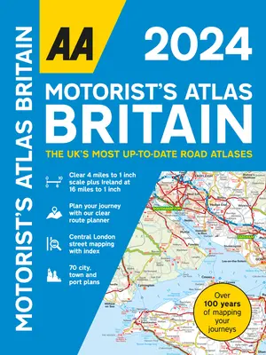 AA Motorists Atlas Gran Bretaña 2024 Espiral - AA Motorists Atlas Britain 2024 Spiral