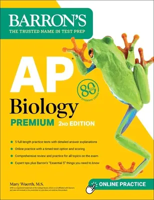 AP Biology Premium, 2024: 5 Pruebas de Práctica + Revisión Exhaustiva + Práctica Online - AP Biology Premium, 2024: 5 Practice Tests + Comprehensive Review + Online Practice