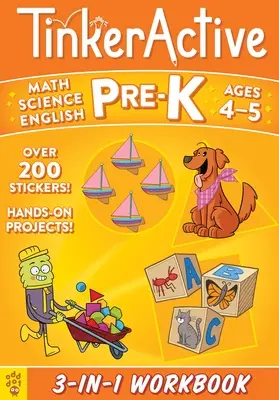 Tinkeractive Pre-K Libro de ejercicios 3 en 1: Math, Science, English Language Arts - Tinkeractive Pre-K 3-In-1 Workbook: Math, Science, English Language Arts