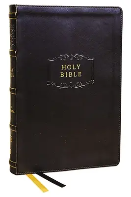 Kjv, Biblia de referencia con columna central y apócrifos, piel suave, negra, 73.000 referencias cruzadas, letra roja, índice del pulgar, cómoda impresión: King James V - Kjv, Center-Column Reference Bible with Apocrypha, Leathersoft, Black, 73,000 Cross-References, Red Letter, Thumb Indexed, Comfort Print: King James V