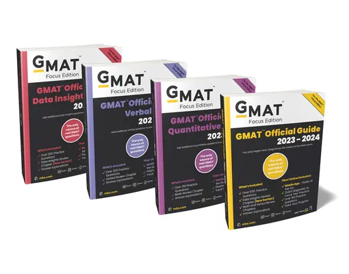 GMAT Guía Oficial 2023-2024, Edición Enfoque: Incluye GMAT Official Guide, GMAT Quantitative Review, GMAT Verbal Review, y GMAT Data Insight. - GMAT Official Guide 2023-2024 Bundle, Focus Edition: Includes GMAT Official Guide, GMAT Quantitative Review, GMAT Verbal Review, and GMAT Data Insight