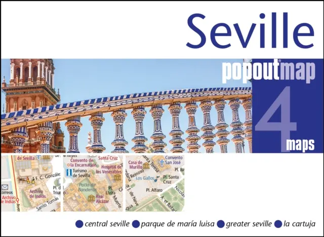 Mapa desplegable de Sevilla - Seville Popout Map