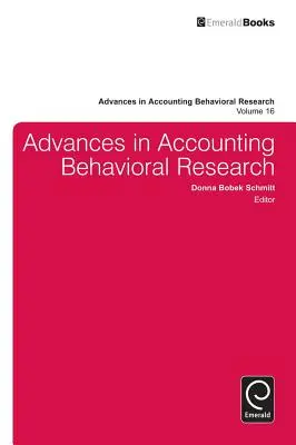 Avances en la investigación del comportamiento contable - Advances in Accounting Behavioral Research