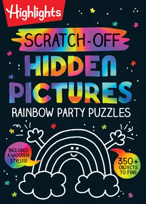 Rompecabezas de la fiesta del arco iris de imágenes ocultas para rascar - Scratch-Off Hidden Pictures Rainbow Party Puzzles