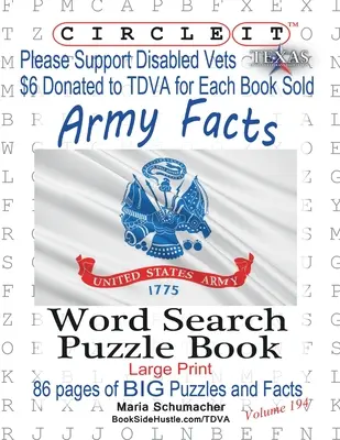 Encierra en un círculo, Datos sobre el ejército, Sopa de letras, Libro de rompecabezas - Circle It, Army Facts, Word Search, Puzzle Book