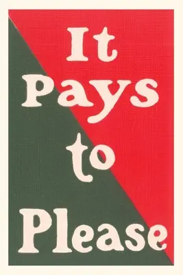 Diario Vintage It Pays to Please Slogan - Vintage Journal It Pays to Please Slogan