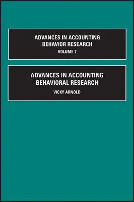 Avances en la investigación del comportamiento contable - Advances in Accounting Behavioral Research