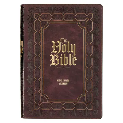 Santa Biblia KJV, Edición Letra Roja, Piel de imitación, Impresión supergigante - Marcador de cinta, Versión Reina Valera, Borgoña - KJV Holy Bible, Super Giant Print Faux Leather Red Letter Edition - Ribbon Marker, King James Version, Burgundy