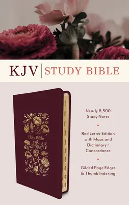 La Biblia de estudio RVR indexada (Ramo carmesí) - The KJV Study Bible, Indexed (Crimson Bouquet)