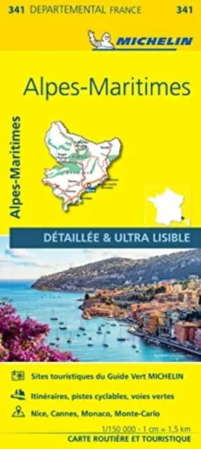 Alpes Marítimos - Michelin Local Map 341 - Alpes-Maritimes - Michelin Local Map 341