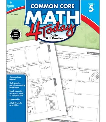 Common Core Math 4 Today, Grado 5: Práctica diaria de habilidades Volumen 8 - Common Core Math 4 Today, Grade 5: Daily Skill Practice Volume 8