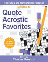 Cita Acróstico Favoritos: 50 puzzles gratificantes - Quote Acrostic Favorites: Features 50 Rewarding Puzzles