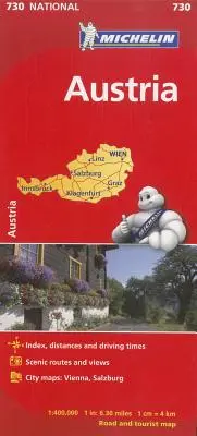 Michelin Austria Mapa Turístico y de Carreteras - Michelin Austria Road and Tourist Map