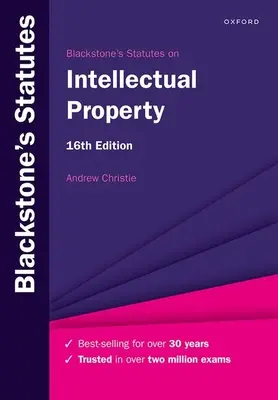 Blackstones Statutes on Intellectual Property 16ª edición - Blackstones Statutes on Intellectual Property 16th Edition