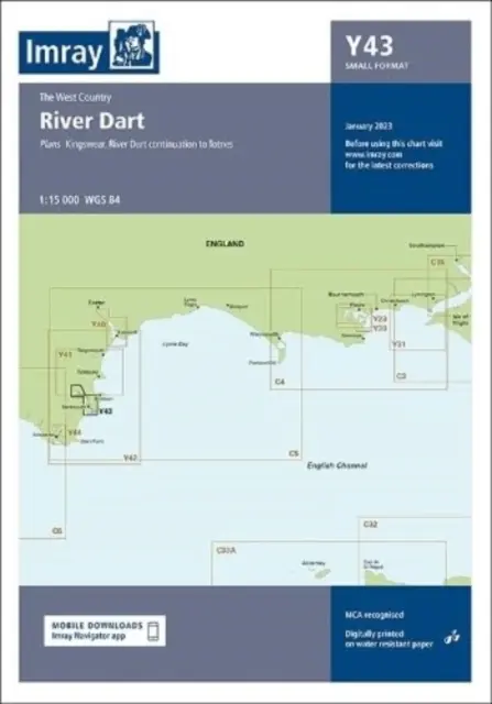 Imray Chart Y43 - River Dart (Pequeño Formato) - Imray Chart Y43 - River Dart (Small Format)