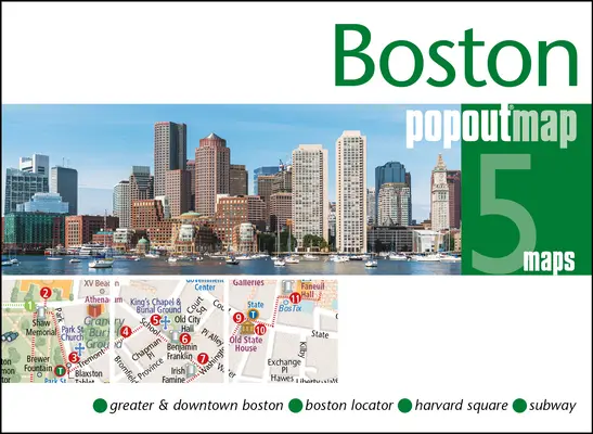 Mapa desplegable de Boston - Boston Popout Map