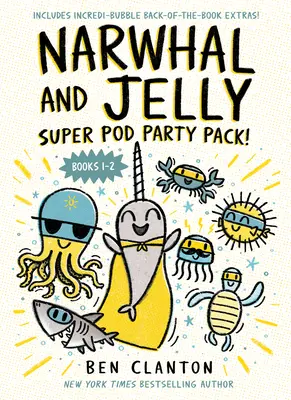 Narval y gelatina: ¡Super Pod Party Pack! (Libros en rústica 1 y 2) - Narwhal and Jelly: Super Pod Party Pack! (Paperback Books 1 & 2)