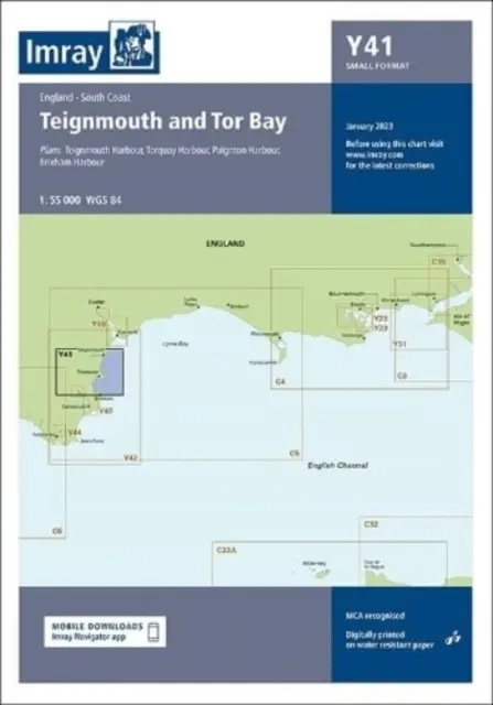 Imray Chart Y41 - Teignmouth y Tor Bay (Formato Pequeño) - Imray Chart Y41 - Teignmouth and Tor Bay (Small Format)