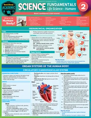 Fundamentos de Ciencias 2 - Ciencias de la Vida - Humanos: Quickstudy Laminated Reference & Study Guide - Science Fundamentals 2 - Life Science - Humans: Quickstudy Laminated Reference & Study Guide