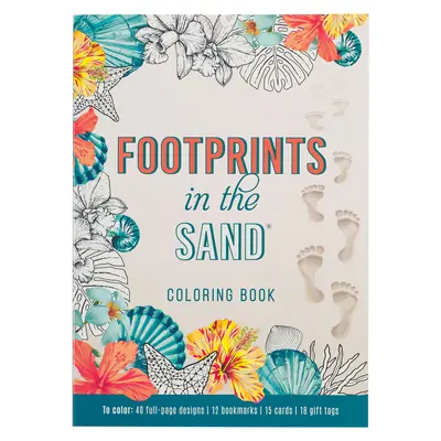 Libro para colorear de regalos de arte cristiano, Libro para colorear Huellas en la arena - Christian Art Gifts Coloring Book, Footprints in the Sand Coloring Book