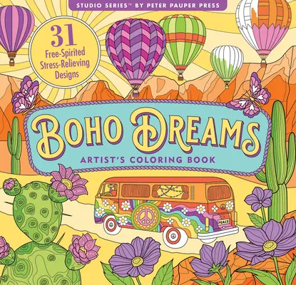 Libro para colorear Boho Dreams - Boho Dreams Adult Coloring Book