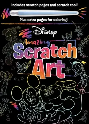 Disney - Arte asombroso del rasguño: Con Herramienta para Rayar y Páginas para Colorear - Disney - Amazing Scratch Art: With Scratch Tool and Coloring Pages