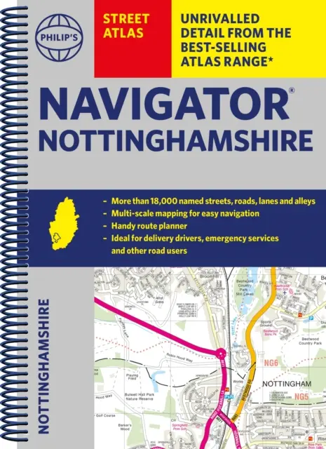 Atlas callejero Philip's Navigator de Nottinghamshire - Philip's Navigator Street Atlas Nottinghamshire