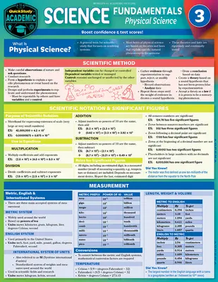 Science Fundamentals 3 - Ciencias Físicas: Quickstudy Laminated Reference & Study Guide (en inglés) - Science Fundamentals 3 - Physical Science: Quickstudy Laminated Reference & Study Guide