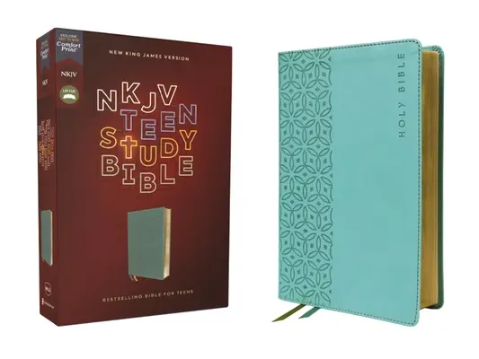 Nkjv, Biblia de estudio para adolescentes, Leathersoft, verde azulado, impresión confort - Nkjv, Teen Study Bible, Leathersoft, Teal, Comfort Print