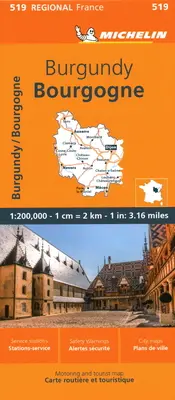 Francia: Borgoña Mapa 519 - France: Burgundy Map 519