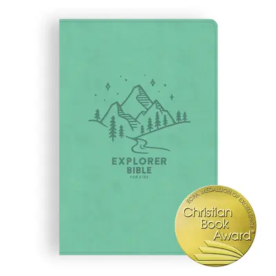 Biblia CSB Explorer para niños, Piel táctil azul turquesa: La Palabra de Dios en medio del mundo de Dios - CSB Explorer Bible for Kids, Light Teal Mountains Leathertouch: Placing God's Word in the Middle of God's World