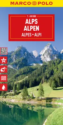 Mapa Marco Polo Alpes - Alps Marco Polo Map